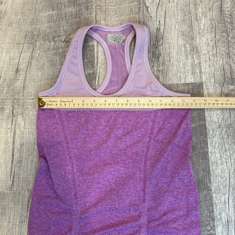 Athleta Fast Track Ruched Sides Racer Back Tank Top Size Small‎